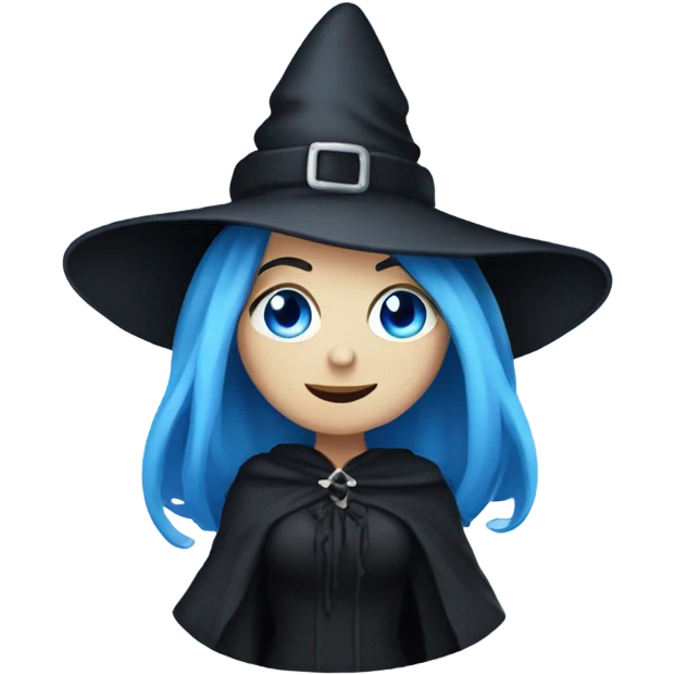 Gothic witch with blue eyes celebrating Christmas  emoji