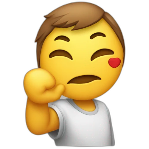 Handing by the earasking sorry emoji
