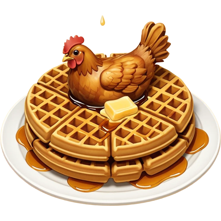 Chicken & waffles emoji