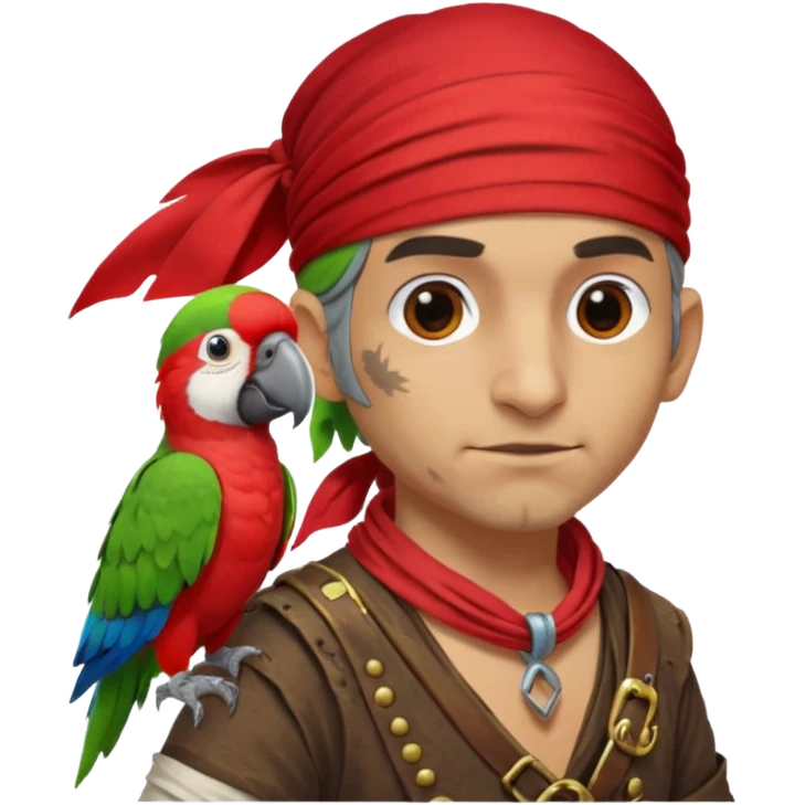 pirate and parrot emoji