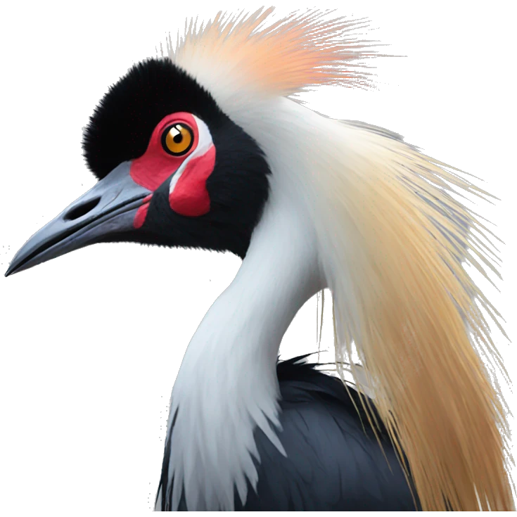 Black crowned crane emoji