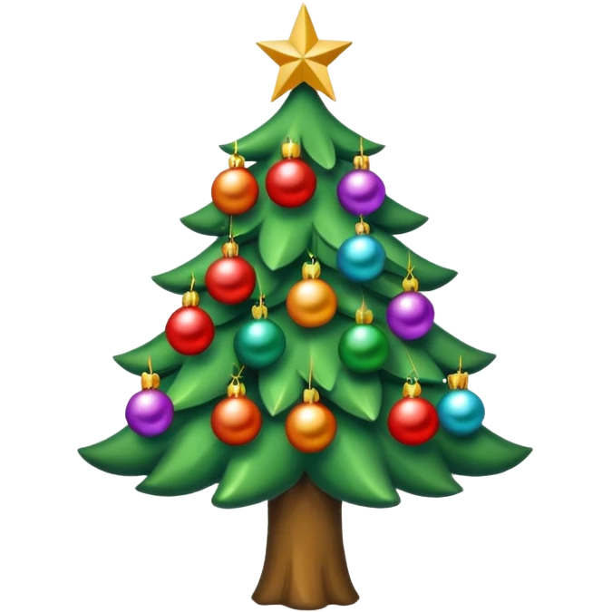 un arbol con esferas navideñas emoji