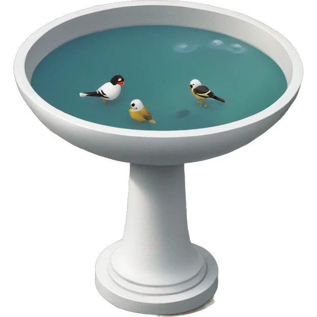 contemporary bird bath emoji