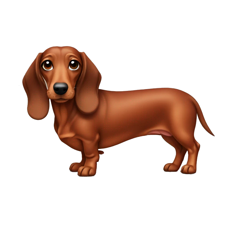 Shaded red dachshund emoji