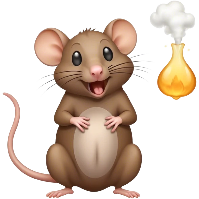 Farting rat emoji