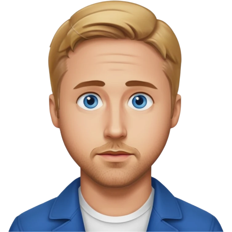 Ryan Gosling with blue eyes emoji