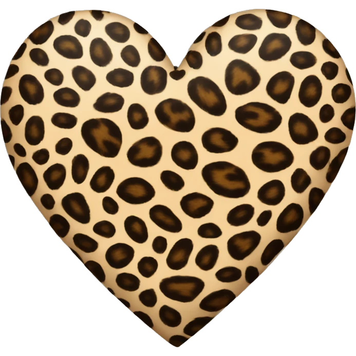 Leopard print heart emoji