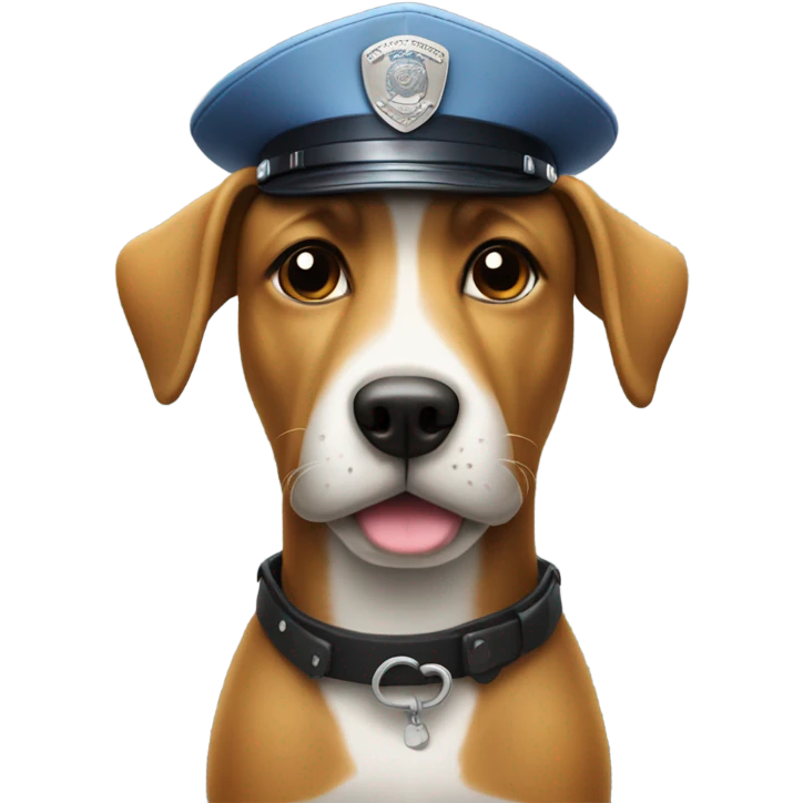 Dog wearing a police hat emoji