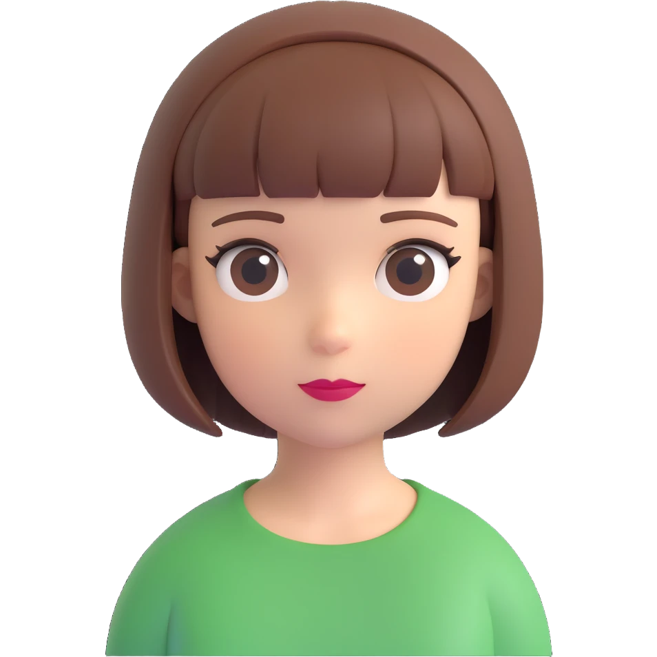 A girl with a bob haircut emoji