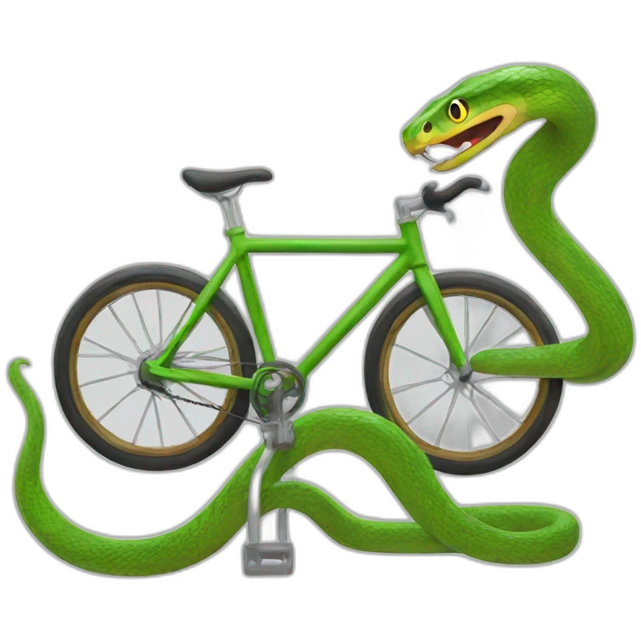 Snake make bike emoji