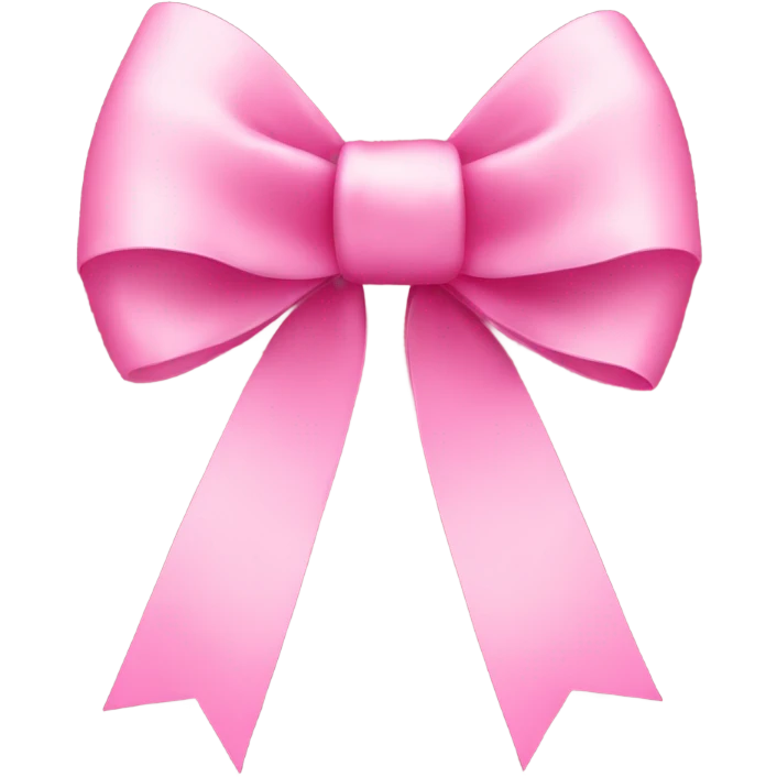 Pink bow with long ribbon emoji