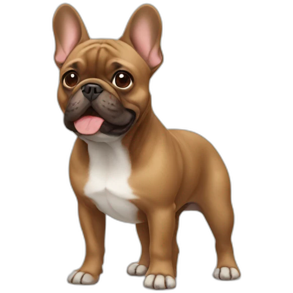 brown french bulldog emoji