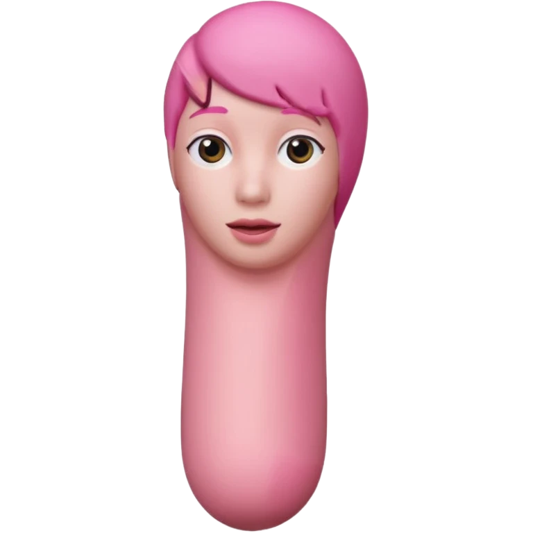 Реалистичный дилдо с головкой розового цвета emoji