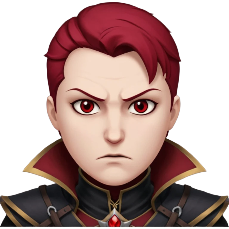 Shadowheart from Baldur's Gate 3, angry expression, concise details, no text emoji
