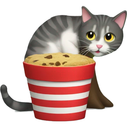 Cat eating a chrismtas tree emoji