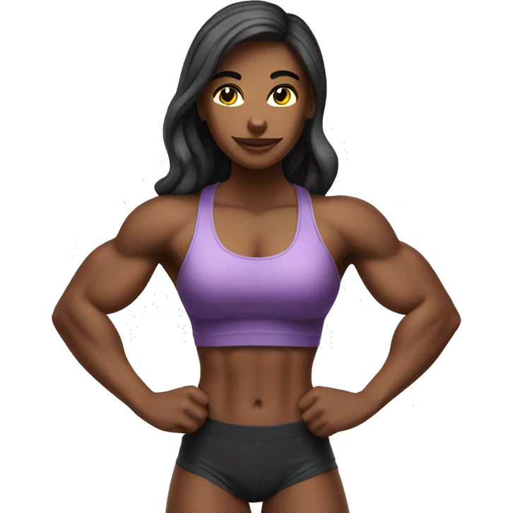 bodybuilder girl  emoji