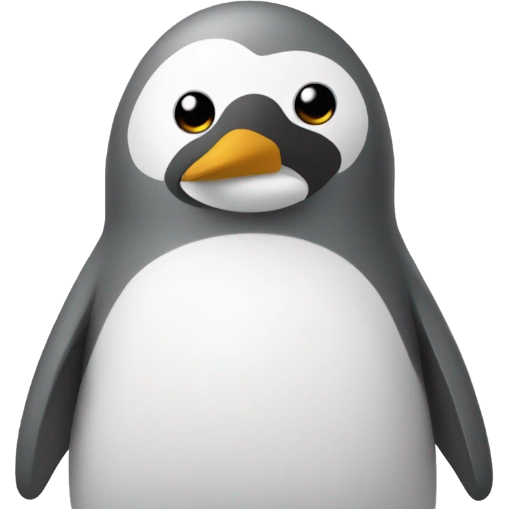 Pingouin gris et blanc avec un tout petit becs  emoji