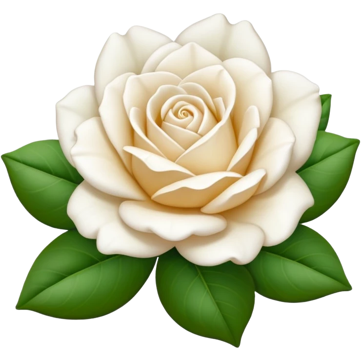 Rosa blanca tipo gardenia sin hojas emoji