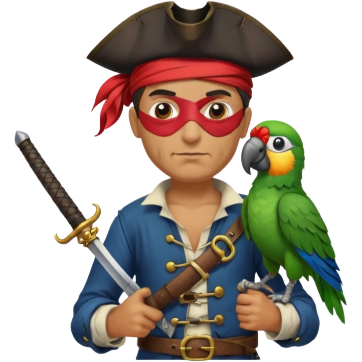 pirate and parrot emoji