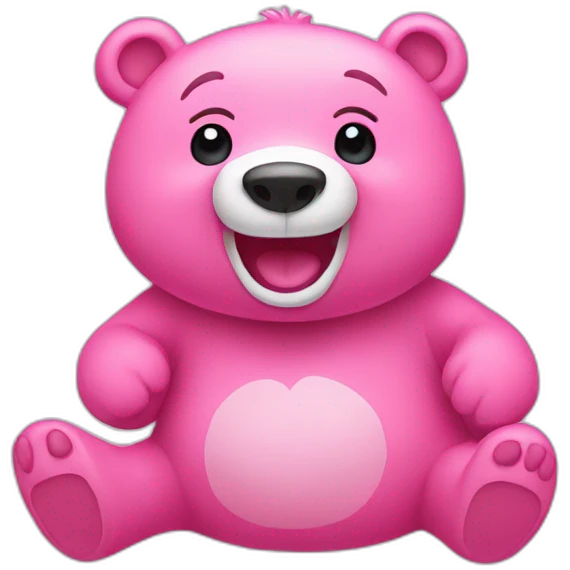Happy pink Bear emoji