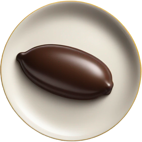 chocolate quenelle on plate emoji