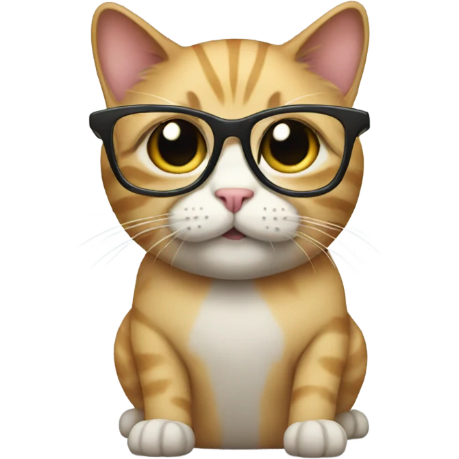 Cat with glasses emoji