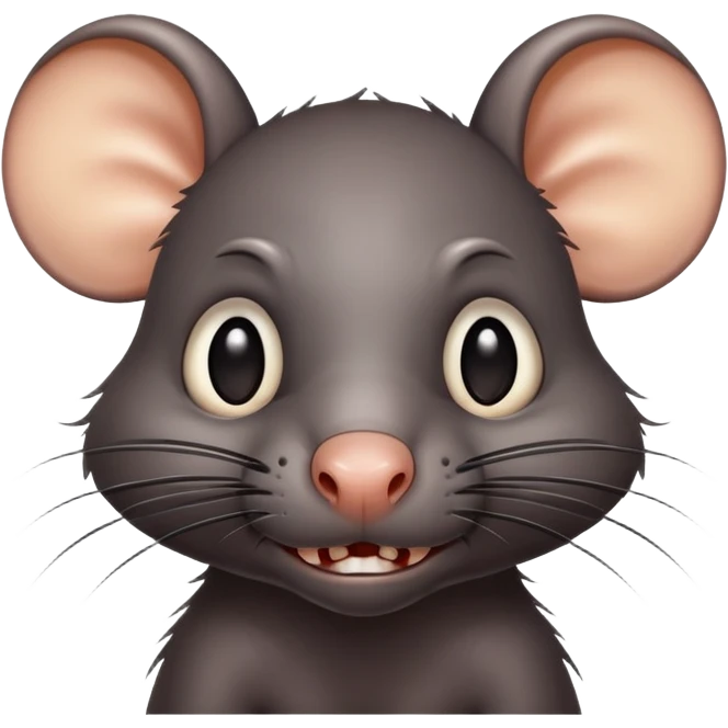 Humanoid black rat sweating emoji