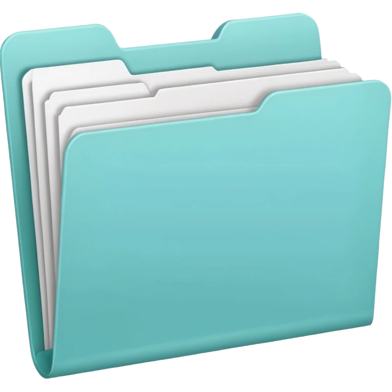 mint blue file folder emoji
