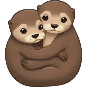 Otters hugging  emoji