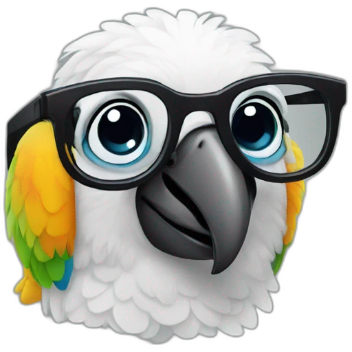 parrot with glasses emoji