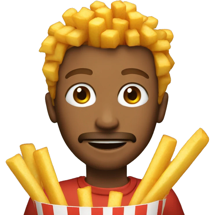 Man with fries  emoji