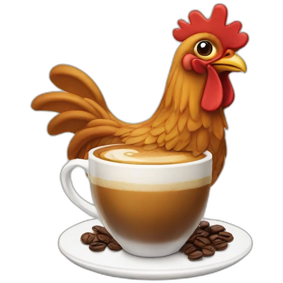 coffee-chicken emoji