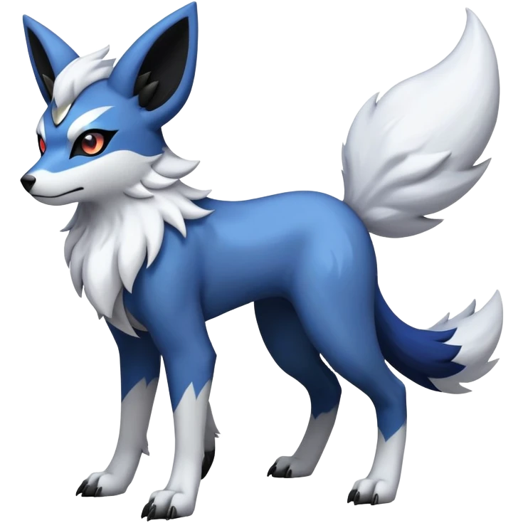 Lycanroc-Absol-Umbreon-Fakémon-hybrid-creature (full body)  emoji