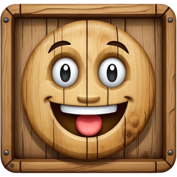 physical home with roof shaped face mascot on neck  emoji