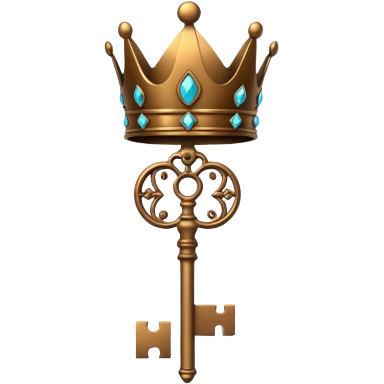 vintage key crown emoji