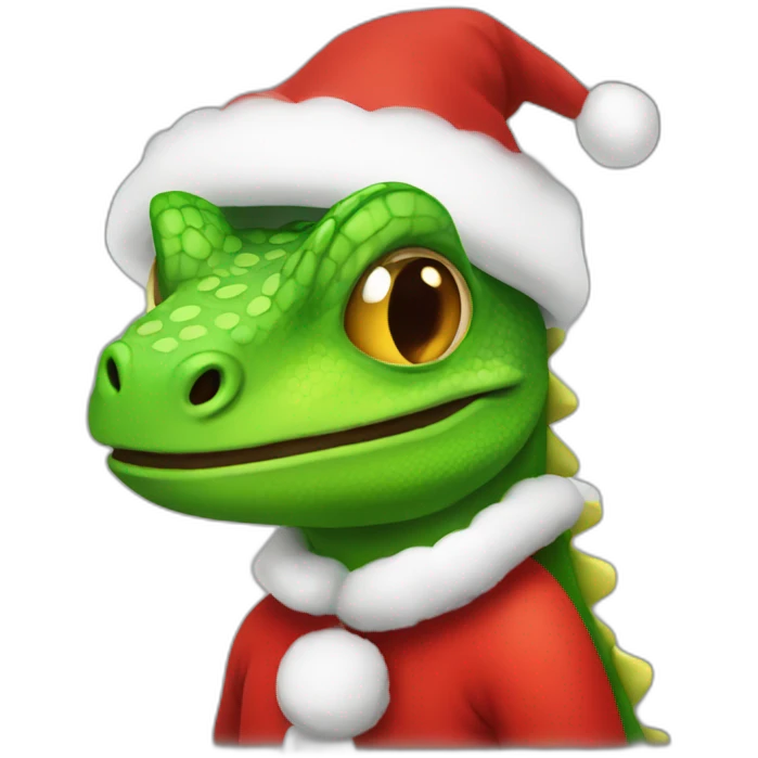 lizard santa emoji