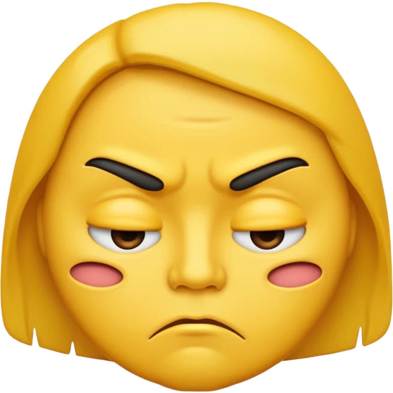 Pouting yellow face emoji emoji