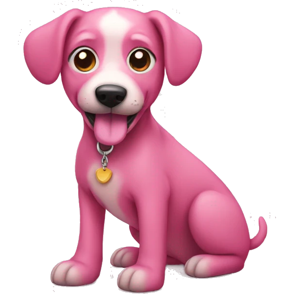 pink dog emoji