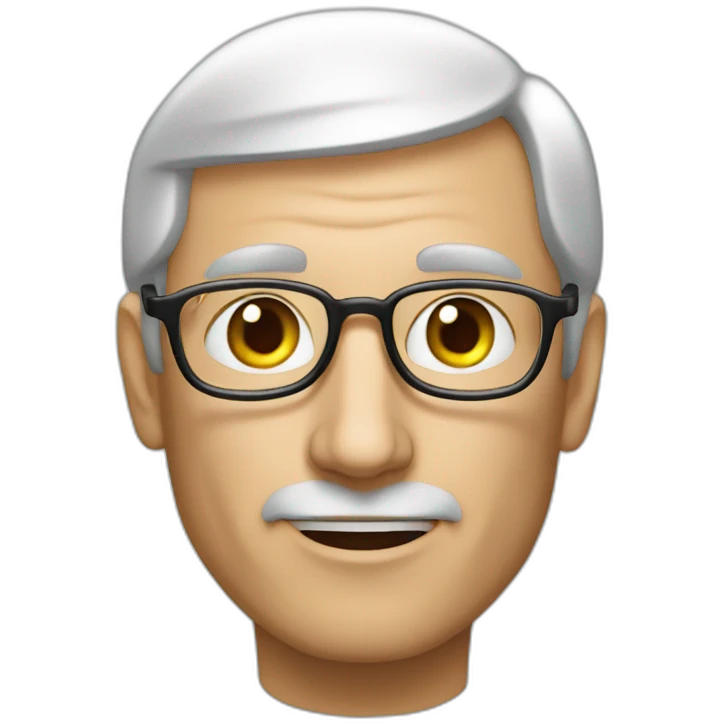 steve job with iphone emoji