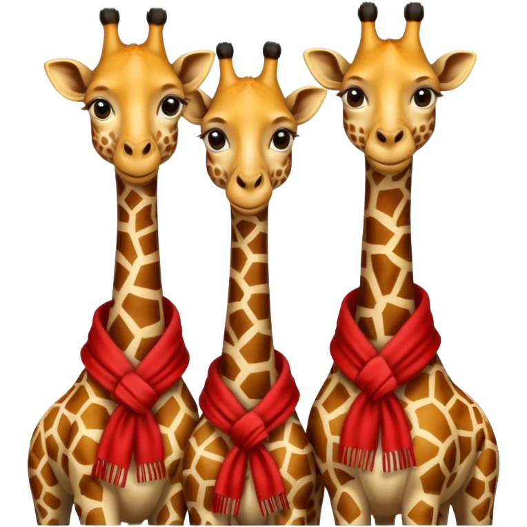 Giraffes with red Scarves emoji