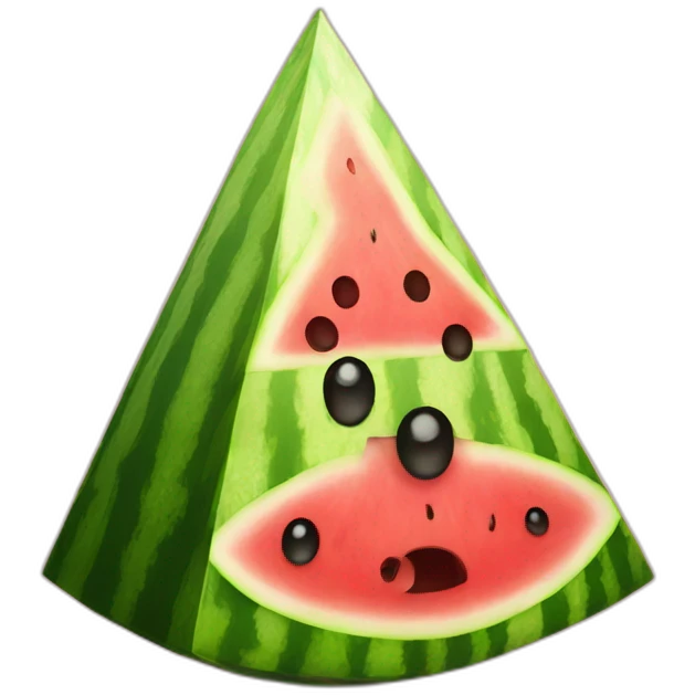 pyramid shaped watermelon emoji