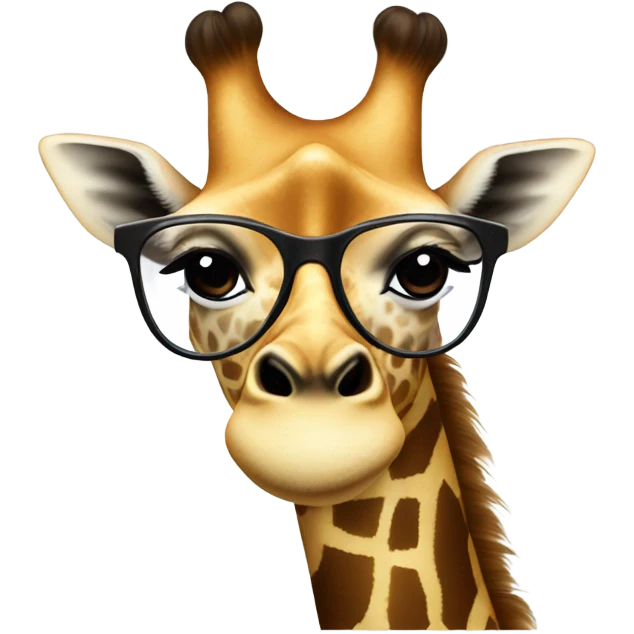 Girrafe with glasses emoji