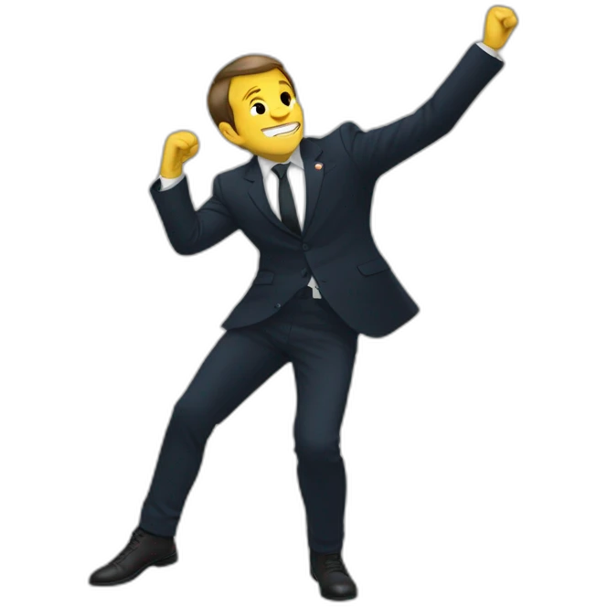 Macron dab emoji
