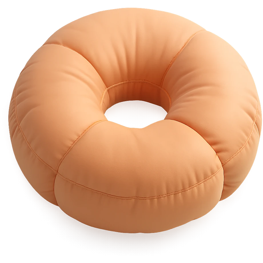 a donut in cushion style emoji