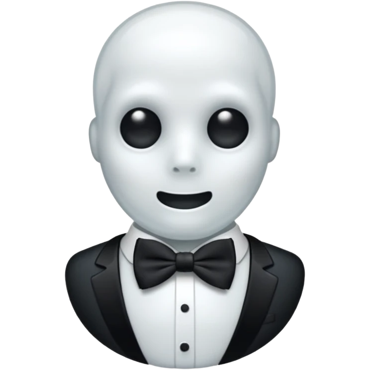 A ghost with a bowtie emoji