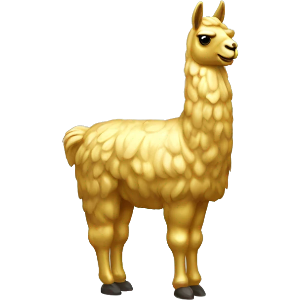Golden llama statue emoji