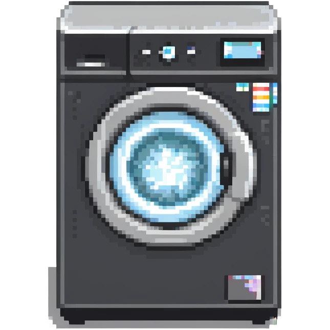 washing machine with spinning cycle emoji