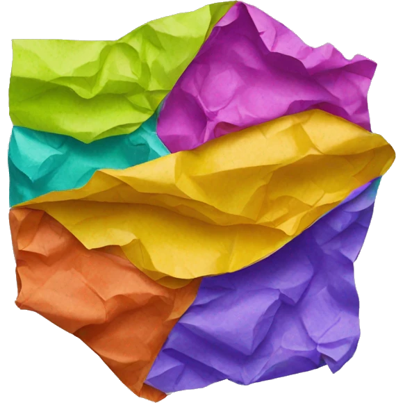 colorful crumpled paper emoji