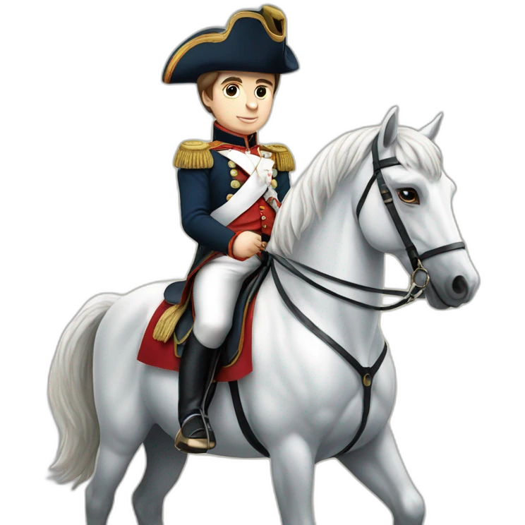 young napoleon on white horse emoji