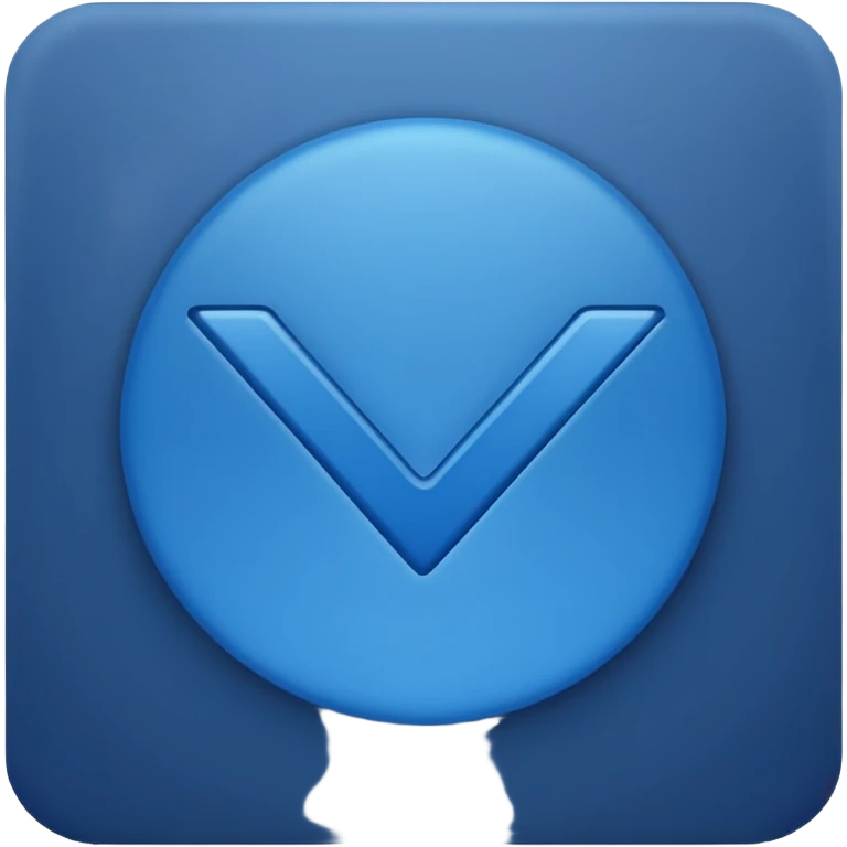 Dark blue checkmark for social media. emoji